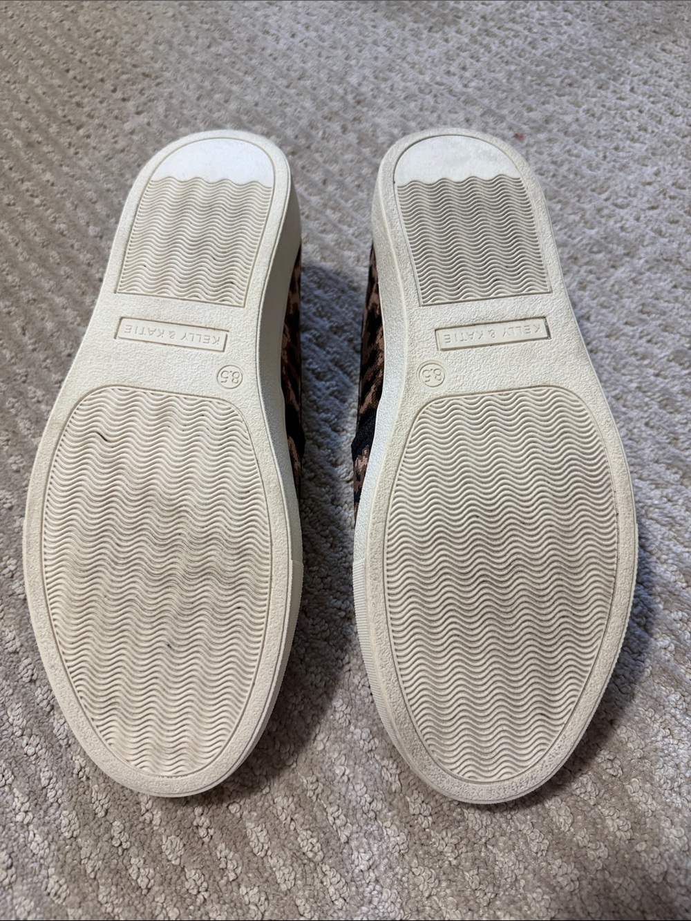 Kelly & Katie Leopard Knit Slip-On Sneakers in Brown and Black - Picture 4 of 4